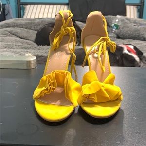 Yellow heels brand new
